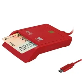 Woxter PE26-199 Lector de DNI y tarjetas USB 2.0 rojo